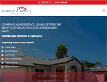 Tablet Screenshot of mortgageworldaustralia.com.au